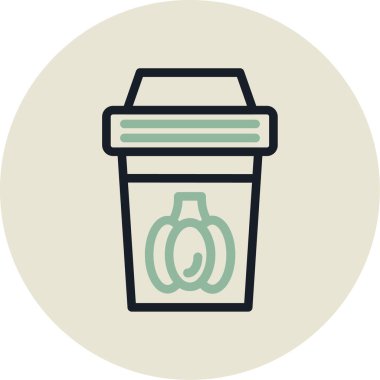 Kahve fincanı simgesinin vektör çizimi