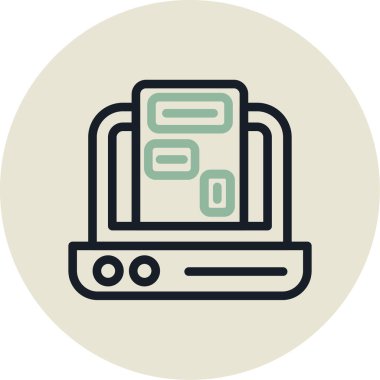 Yazıcı. Web simgesi basit illüstrasyon