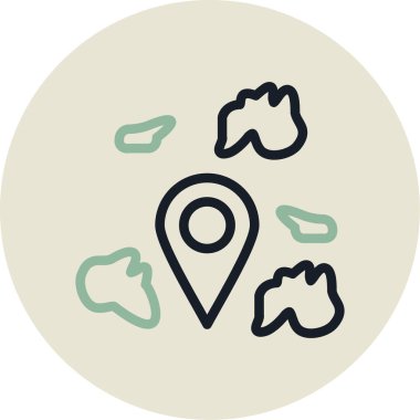 konum. Web simgesi basit illüstrasyon