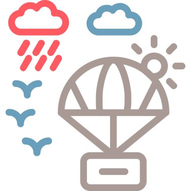 Doldurulmuş ana hatlar biçiminde bulut hava durumu simgesi