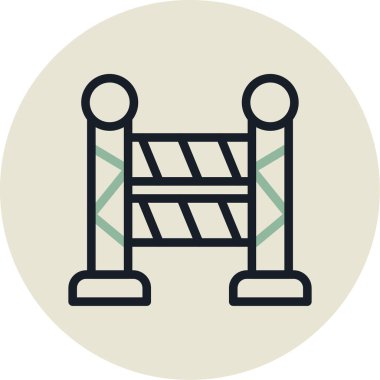 çit simgesi vektör illüstrasyonu