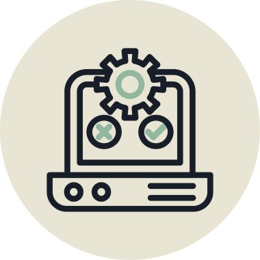 Teçhizat Web simgesi basit illüstrasyon