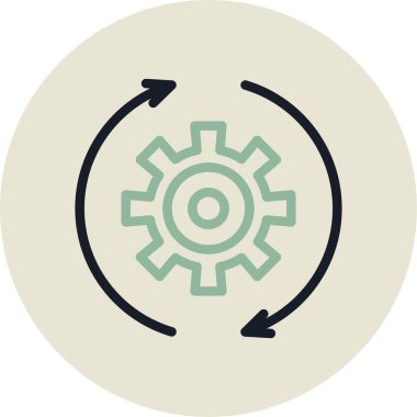 Dişliler. Web simgesi basit illüstrasyon