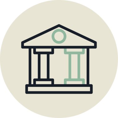 Bina. Web simgesi basit illüstrasyon