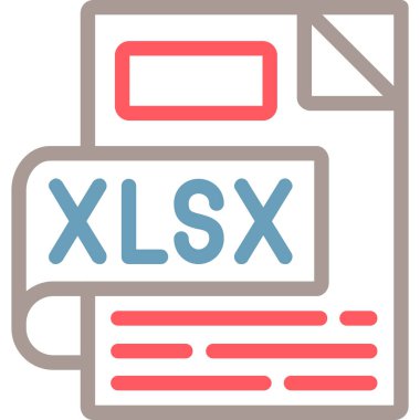 Dosya biçim simgesinin vektör illüstrasyonu