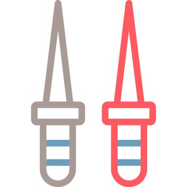 İğne iğne simgesi, düz vektör tasarımı