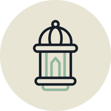 Ramazan feneri. Ramazan Kareem. İslami fener ikonu. vektör