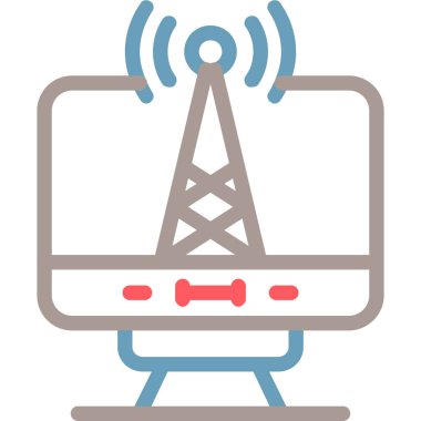 Anten. Web simgesi basit illüstrasyon