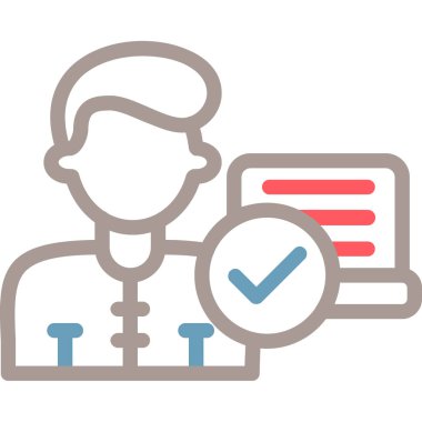 Steteskoplu bir doktorun vektör çizimi