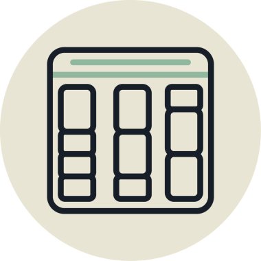 Modern hesap makinesi simgesinin vektör çizimi