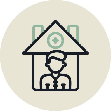 Bir ev simgesinin vektör illüstrasyonu