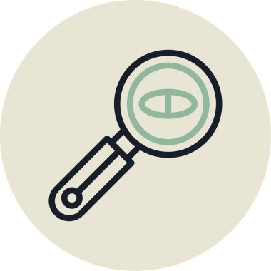 büyütme cam simgesi, vektör illüstrasyon tasarım kavramı