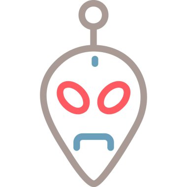 Uzaylı simgesi, vektör illüstrasyonu