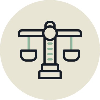 Adalet simgesinin vektör illüstrasyonu