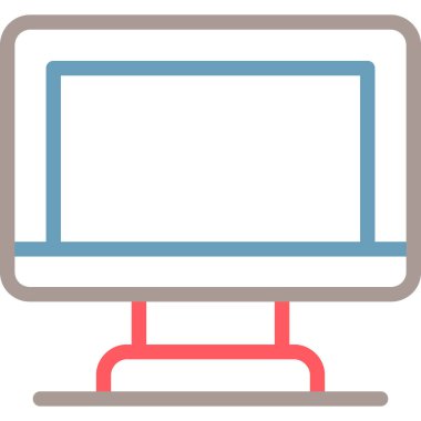 Monitör. Web simgesi basit illüstrasyon