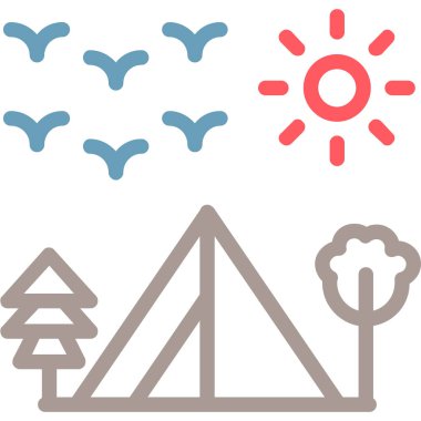 dağ ikonu vektör illüstrasyonu