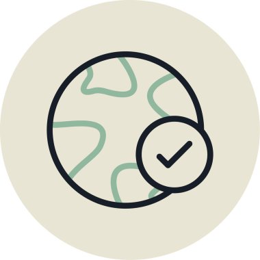 Küresel simge vektör illüstrasyonu