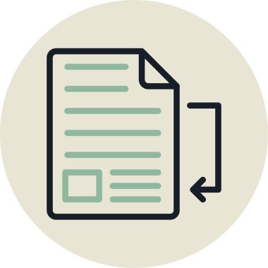 dosya belgesi vektör illüstrasyonu