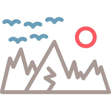 dağ ikonu vektör illüstrasyonu