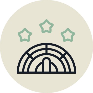 Beyaz arkaplanda bir Noel ağacının şirin bir simgesinin vektör çizimi