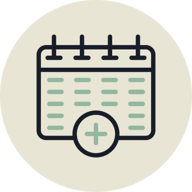 Takvim. Web simgesi vektör illüstrasyonu