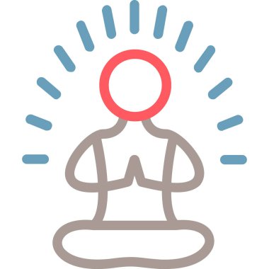 Meditasyon. Web simgesi basit illüstrasyon