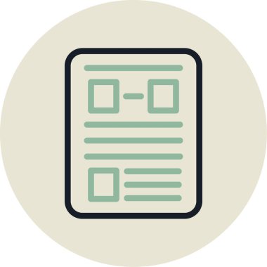 Belge vektör simgesi modern basit vektör illüstrasyonu