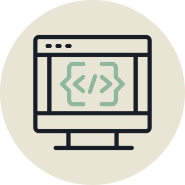 Web geliştirme simgesi vektör illüstrasyonu