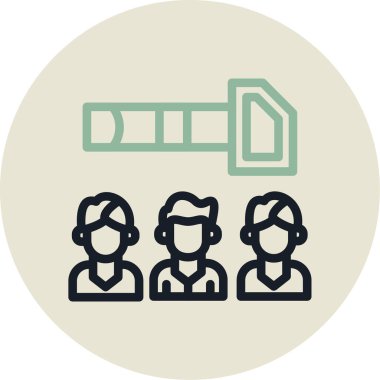 Takım. Web simgesi basit illüstrasyon