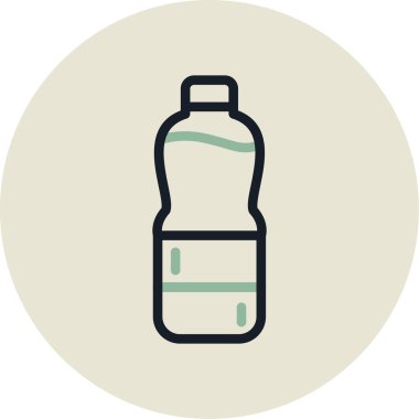 Bir şişe suyun vektör çizimi