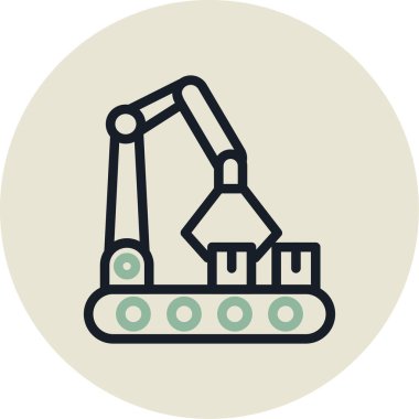 İnşaat vinç vektör illüstrasyon