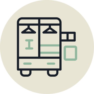 Otobüs. Web simgesi basit illüstrasyon