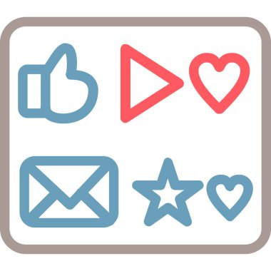 Aşk mesajı. Web simgesi