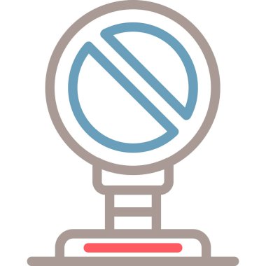 dur işareti web simgesi, vektör illüstrasyonu