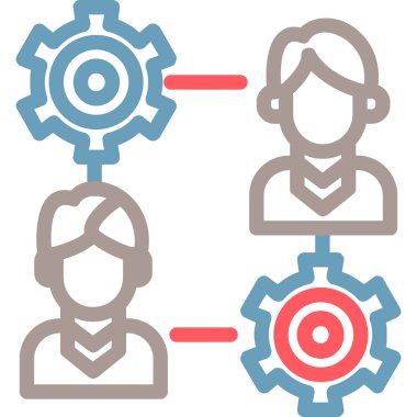 takım çalışması düz vektör simgesi