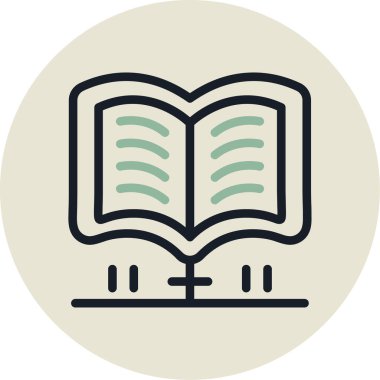 kitap simgesi, vektör illüstrasyonu