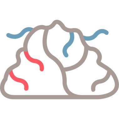 Dondurma renk çizgisi simgesi.