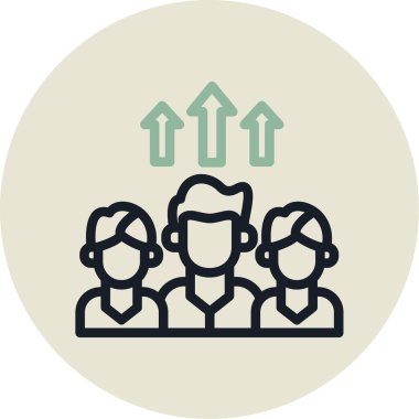 İnsanlar. Web simgesi basit illüstrasyon