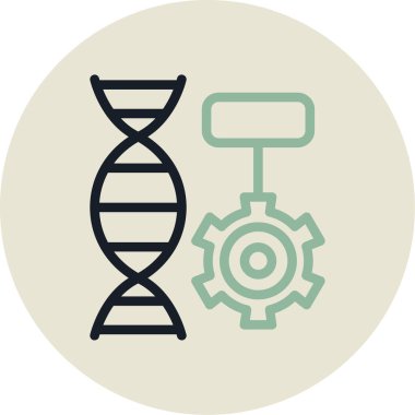 dna. Web simgesi basit illüstrasyon