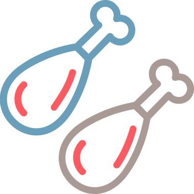 Kırmızı ve mavi ikonun vektör illüstrasyonu