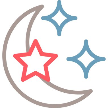 Ay. Web simgesi basit illüstrasyon