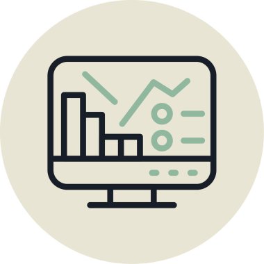 iş ve finans satırı vektör simgesi.