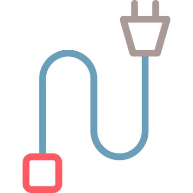 Kablo. Web simgesi basit illüstrasyon