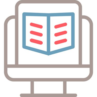 Kitaplar. Web simgesi basit illüstrasyon