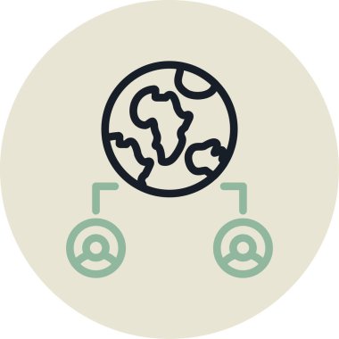 genel ağ vektör çizgisi simgesi