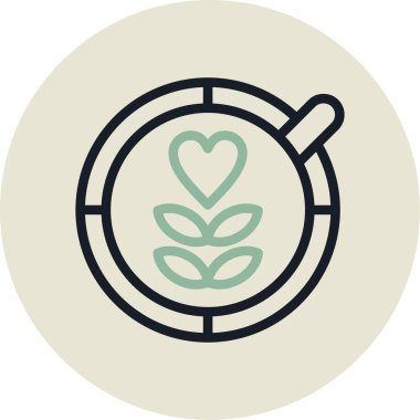 Bir yaprak simgesinin vektör illüstrasyonu