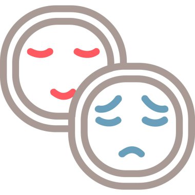 üzgün emoji simgesi, vektör illüstrasyonu