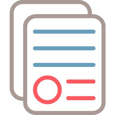 Belge. Web simgesi basit illüstrasyon