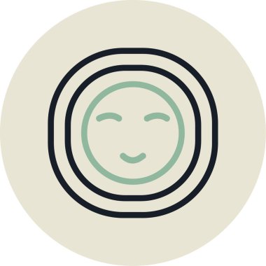 Yüz. Web simgesi basit illüstrasyon