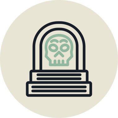 Bir kafatasının vektör çizimi